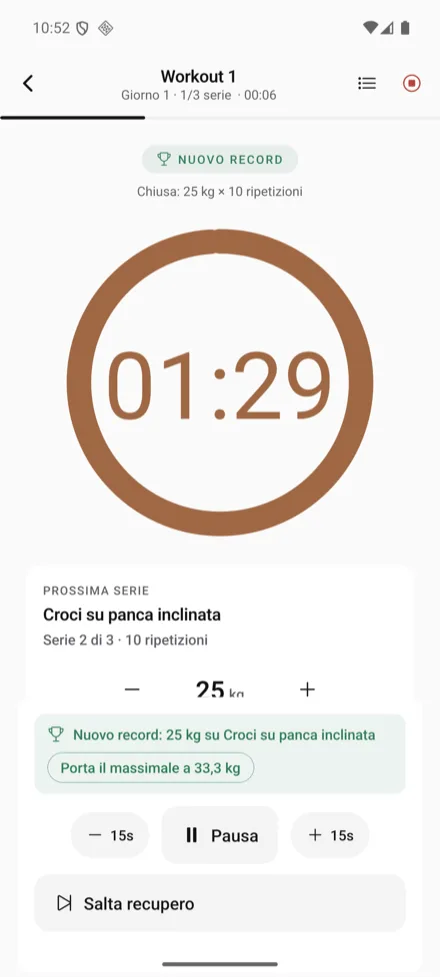 Il timer del recupero, la serie dopo e il record appena battuto.